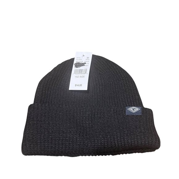 PacSun Black Knit Beanie One Size Warm & Stylish black color men/women new - Picture 1 of 6